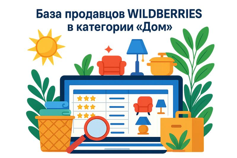 База продавцов WILDBERRIES в категории "Дом"